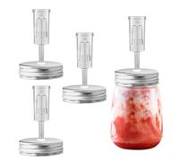 Fermentation Jar Kit - Fermenting Set, Vegetable Pickling Jars, Airtight Lid System | Glass Jar Kit with Water Seal Airlocks and Fermentation Stones for Homemade Sauerkraut and Preserves