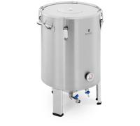 Fermentation Vessel 60 L 0 40 ° C Stainless Steel - Homebrew Mash Tuns by Royal Catering Silver