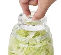 Fermentation Weight - Set of 4 Glass Weights with Innovative Handle for Wide Mouth Mason Jars - Perfect for Making Pickles, Sauerkraut and Other Ferments