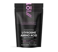 Fermented L-Tyrosine 500mg with BioPerine - 120 Vegan Capsules - Essential Amino Acid Support - 120 Day Supply - Resealable and Recyclable Pouch by Alpha01