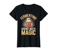 Fermenting Science Meets Magic Fermentation Value Graphic T-Shirt, Women, Black, L