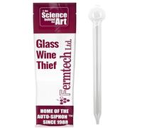 Fermtech Glass Thief | Wine Thief for Brewing - Hand Blown Borosilicate Long and Narrow for Testing Wine Beer Mead Kombucha Moonshine