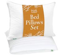 Fern and Willow Pillows for Sleeping - Set of 2 King Size Bed Pillow Set w/Luxury Plush Cooling Gel for Stomach, Back & Side Sleepers