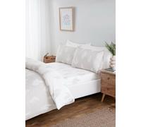 Fern Floral Microfibre Complete Duvet Cover Set With Pillowcase Rapport Home Silver Double
