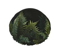Fern forest Large Double-layer shower cap prevents hair from getting tangled during showering and skincare.