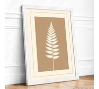 Fern Frond Botanical Framed Wall Art Print A3 (42×29.7cm) White, Wall Decor for Living Room, Bedroom, Office & Home, Ready to Hang, Art Gift
