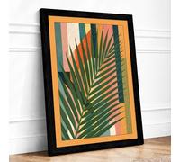Fern Fronds in Green Botanical Framed Wall Art Print A3 Black | Ready to Hang, Premium Gi Paper, Fade-Resistant Inks, Securely Packaged, UK Made