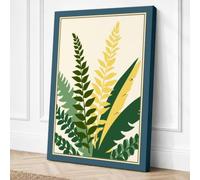 Fern Fronds Study Botanical Canvas Wall Art Print 18x12 Inch (46 x 30 cm)