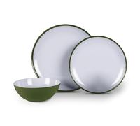Kampa 12 Piece Fern Green Melamine Dinner Set