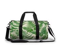 Fern Green Plant Gym Bag for Men Women Water Resistant Duffle Bag Travel Lightweight Bag for Travel Sports, white, 17.7in/9in/9in