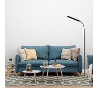 Fern Howard Tall Black Dimmable Led Floor Lamp With Remote Control & Usb Port (Mains-Powered - Plug)