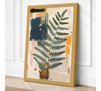 Fern in Layers Botanical Canvas Wall Art Print 18x12 Inch (46 x 30 cm)