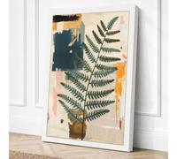 Fern in Layers Botanical Canvas Wall Art Print 18x12 Inch (46 x 30 cm)