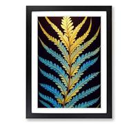 Fern Leaf Classic Art Vol.1 Framed Print | A2 Black Framed Wall Art | Ready to Hang | Classic Floral Picture | Living Room Bedroom Lounge Office
