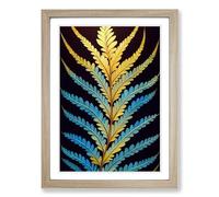 Fern Leaf Classic Art Vol.1 Framed Print | A2 Oak Framed Wall Art | Ready to Hang | Classic Floral Picture | Living Room Bedroom Lounge Office