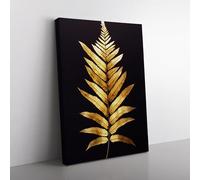 Fern Leaf Classic Art Vol.2 Canvas Wall Art Print Ready to Hang, Framed Picture for Living Room Bedroom Home Office Décor, 76x50 cm (30x20 Inch)