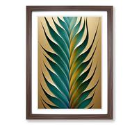 Fern Leaf Classic Art Vol.3 Framed Wall Art Print, Ready to Hang Picture for Living Room Bedroom Home Office, Walnut A2 (48 x 66 cm)