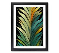 Fern Leaf Classic Art Vol.4 Framed Wall Art Print, Ready to Hang Picture for Living Room Bedroom Home Office, Black A2 (48 x 66 cm)