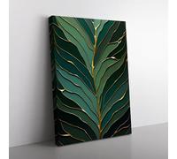 Fern Leaf Classic Art Vol.5 Canvas Wall Art Print Ready to Hang, Framed Picture for Living Room Bedroom Home Office Décor, 76x50 cm (30x20 Inch)