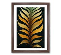 Fern Leaf Classic Art Vol.6 Framed Print | A2 Walnut Framed Wall Art | Ready to Hang | Classic Floral Picture | Living Room Bedroom Lounge Office