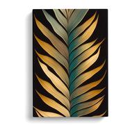 Fern Leaf Classic Art Vol.7 Canvas Print | Gallery Wrapped 30mm Frame Wall Art | 30x20 inches | Ready to Hang | Classic Floral Picture | Living Room Bedroom Lounge Office
