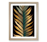 Fern Leaf Classic Art Vol.7 Framed Print | A2 Oak Framed Wall Art | Ready to Hang | Classic Floral Picture | Living Room Bedroom Lounge Office