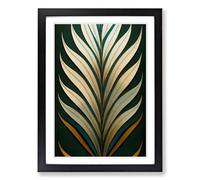 Fern Leaf Classic Art Vol.9 Framed Print | A2 Black Framed Wall Art | Ready to Hang | Classic Floral Picture | Living Room Bedroom Lounge Office