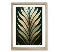 Fern Leaf Classic Art Vol.9 Framed Print | A2 Oak Framed Wall Art | Ready to Hang | Classic Floral Picture | Living Room Bedroom Lounge Office