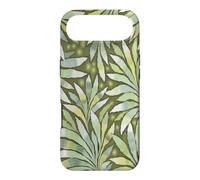 Fern Leaf Design Abstract Nature Pattern Blue Khaki Case for iPhone Air