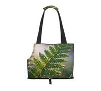 Fern Leaf Dew Pet Carrier Bag-Foldable Travel Tote For Small Dogs Cats, Portable Soft Sided Pet Crate With Seatbelt For Cat Puppy