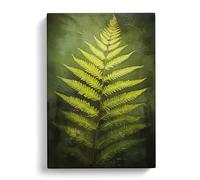 Fern Leaf Romanticism Art Canvas Print | Gallery Wrapped 30mm Frame Wall Art | 30x20 inches | Ready to Hang | Contemporary Floral Picture | Living Room Bedroom Lounge Office