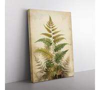 Fern Leaf Victorian Art Canvas Print for Living Room Bedroom Home Office Décor, Wall Art Picture Ready to Hang, 76x50 cm (30x20 Inch)