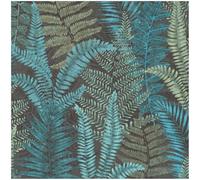 Fern Leaves Botanical Wallpaper - Famous Garden Foliage Charcoal Teal Green - Scrubbable Paste The Wall - Contemporary Versatile Sophisticated - Feature Statement Wall - Bedroom Dinning Living Room