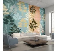 Fern Leaves Photo Wallpaper 300x210 cm (W x H), Teal