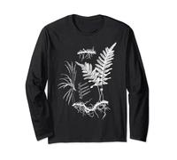Fern Plant Botanical Ferns Illustration Flowerless Plants Long Sleeve T-Shirt