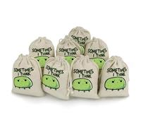 Fern Sometimes I Think 8Pcs Drawstring Gift Bags Reusable Hessian Bags for Wedding Favors Party Jewelry Pouches