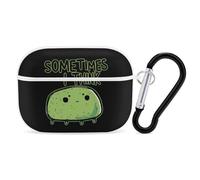 Fern Sometimes I Think Hard Shell Case Skin Accessories Cover with Hanging Loop Compatible with AirPods Pro 2