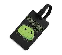 Fern Sometimes I Think Luggage Tags for Suitcases Handbag Tag Labels Travel Accessories Privacy Cover ID Label