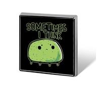 Fern Sometimes I Think Square Enamel Brooch Pin Button Badges Decoration Hat Clothing Bag Accessories Gift Crafts