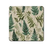 Fern Washer Dryer Top Protector Mat, Green Botanical Wash Machine Dust Shield, Nature-inspired Rubber Anti-slip Waterproof Dryer Mats for Laundry Room 24x24 Inch