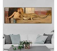 Fernand Khnopff Old Famous Master Artist The Sphinx or The Caresses Canvas Painting Poster and Print Room Decor Wall Art 60x180cm Frameless