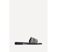 Fernanda Black Embellished Slip On Sandals Linzi Black 3-Standard Fit