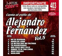 Fernandez, Alejandro - Karaoke Latin Stars 5