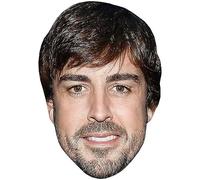 Fernando Alonso (Beard) Celebrity Mask, Flat Card Face, Fancy Dress Mask