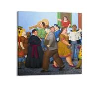 Fernando Botero Printed Posters The Street Picture Print Canvas Wall Paint Arts Decor Modern Home Artworks Idea 20x20inch(50x50cm)