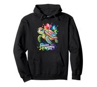 Fernando de Noronha, Brazil Sea Turtle Paint Splatter Pullover Hoodie