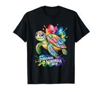 Fernando de Noronha, Brazil Sea Turtle Paint Splatter T-Shirt