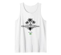 Fernando de Noronha Island Brazil Palm Trees Brazilian Flag Tank Top