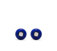 Fernando Jorge 18kt rose gold Orbit Small diamond and lapis lazuli studs One Size