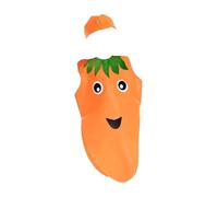 FerneeButy Kids Fruit Vegetable Costume Set, Cartoon Carrot Pepper Eggplant Peach Cosplay for Carnival Themed Party Dress Up- Carrot